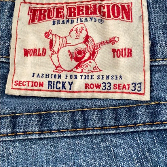 Mens TRUE RELIGION Denim Jeans 33 x 33 - Picture 2 of 4